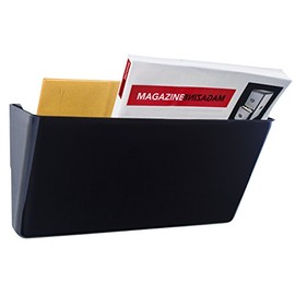 Storex Recycled Wall Files, 13 x 7 x 4 Inches Each, Letter, Black, Case of 4 6-Packs (70216B04C)