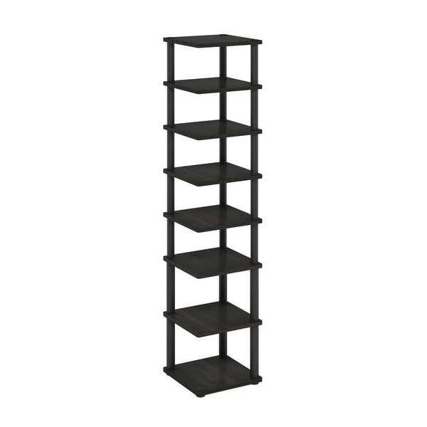 Furinno Turn-N-Tube 8-Tier Vertical Space Saving Free Standing Shoe Tower,