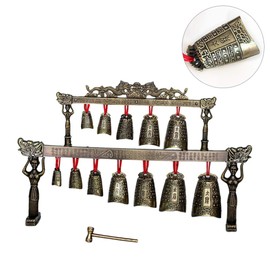 Healifty Chimes Ornaments Chinese Wind Chime Instrument Mini Famous Ancient Chinese Percussion Folk Instrument Souvenir Feng Shui Decoration Doll House (Style 2) Bell Vintage