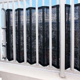 Astro 610-18 Veranda Blinder Sheet, Long, Black, Includes Strings, Sunshade, Ventilated