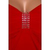 Funfash Women's Plus Size Red Empire Waist Dress, A-line Sexy