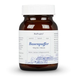 BioProphyl® Base Buffer with Basic Minerals as Citrate - Calcium, Potassium, Magnesium and Zinc + Nettle and Dandelion Powder - 150 g Powder (30 Servings of 5g) - 100% Vegan