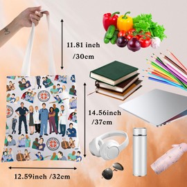 BWWKTOP Scrubs Hospital Tote Bag JD and Turk Fans Gift Sacred Heart Hospital Elliot & Dr. Cox & Dr. Kelso Fans Merch (Scrubs Hospital)