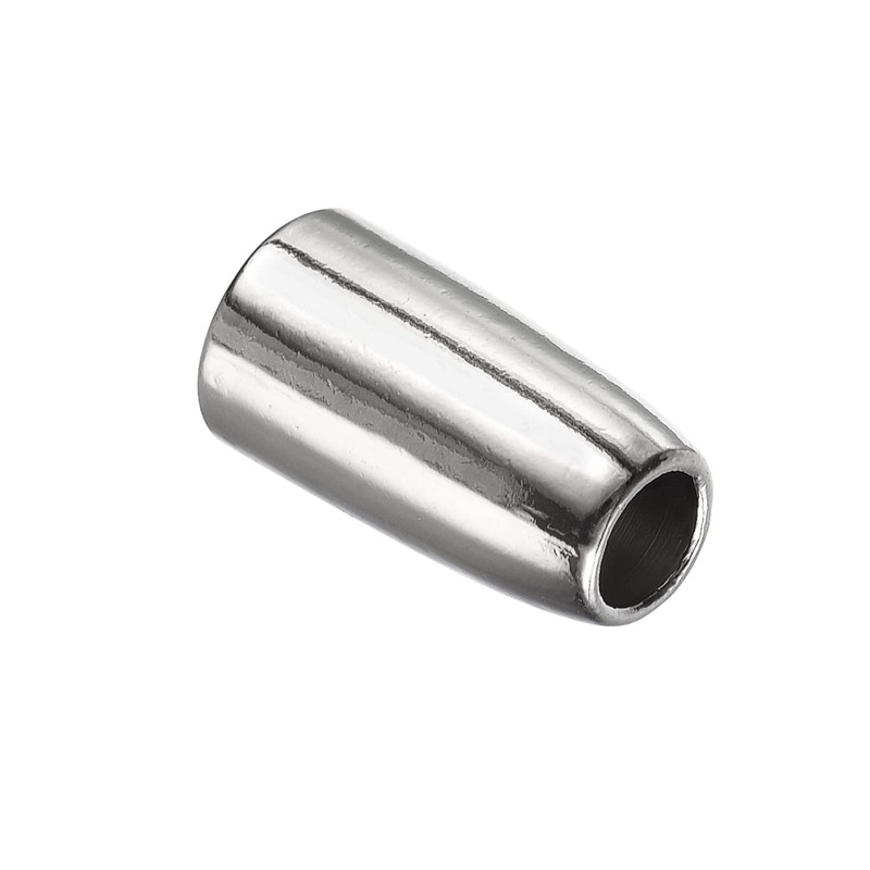 sourcing map 20Pcs Metal Bell Stopper, 3mm Conical Cord Ends