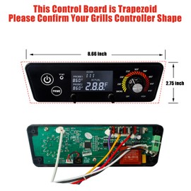 Digital Controller Kit for Pit Boss Grills P7-340/700/1000,Digital Trapezoid Control Board Compatible with Pit Boss Classic/Austin XL/Tailgater/with 2*Meat Probes, RTD Temperature Probe