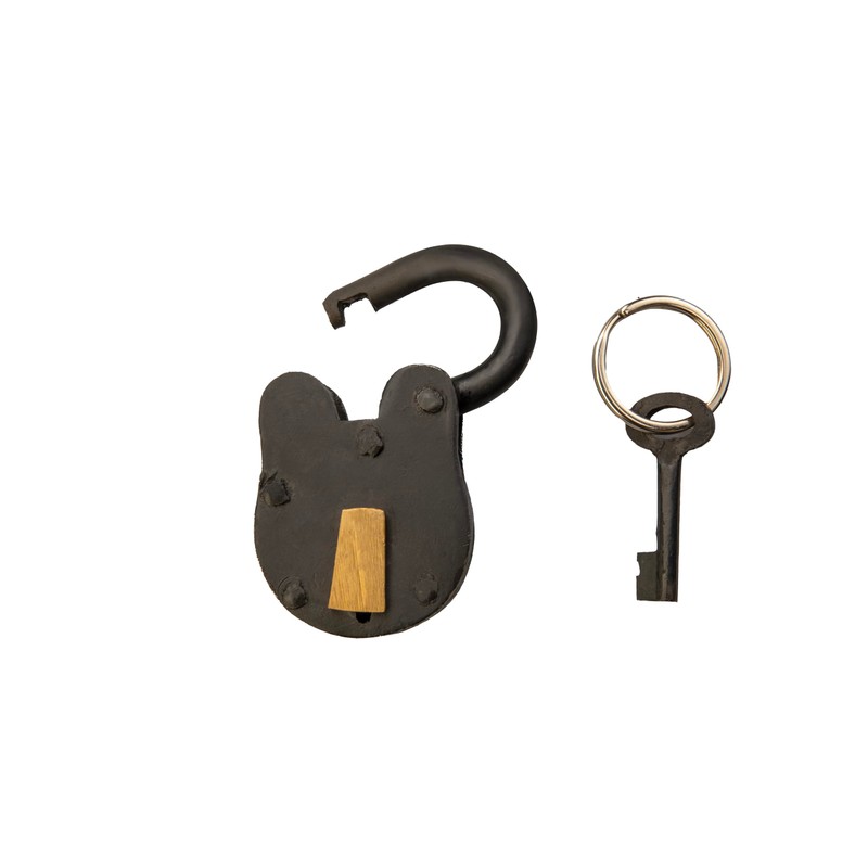 STALLION HARDWARE Antique Iron Padlock Set - 3” Handcrafted Cast