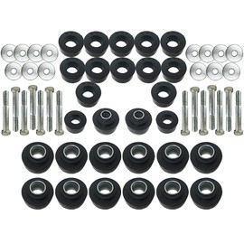 Body Mount OE Style Rubber Bushing and Hardware Kit Compatible with Chevelle Convertible 1964-1967