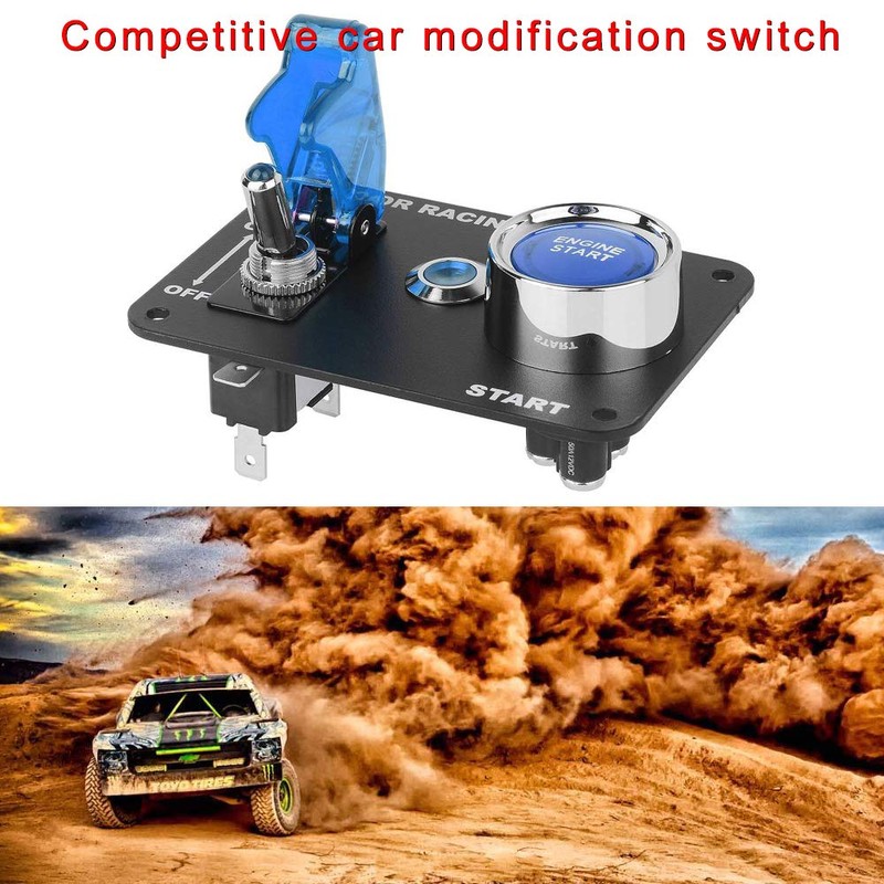 DC 12V Ignition Switch Panel 2 in 1 Car Engine