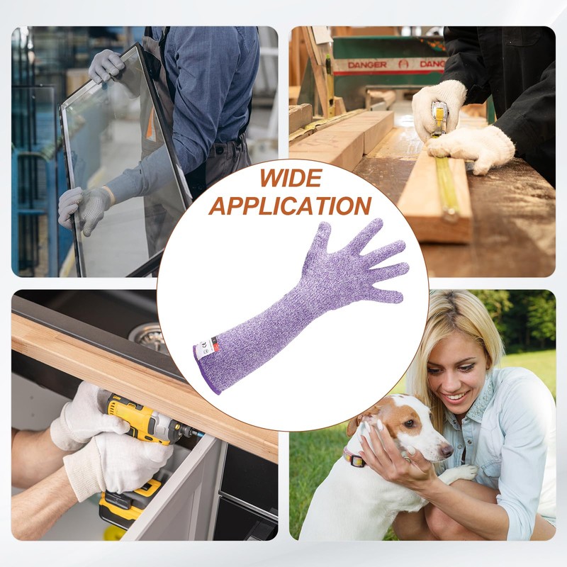 MECCANIXITY Cut Resistant Sleeves with Gloves, 42cm Arm Protection Sleeve