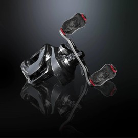 Gomexus Power Knob Compatible with Shimano Daiwa Spinning Reel Handle Knob (Nero e Rosso, 22 mm)