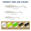 MAFIMOEA50/40/30Pcs Paddle Tail Swim Baits Lures Fishing Soft Plastic Lure