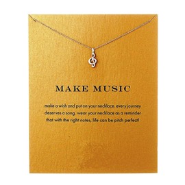 Music Note necklace, Treble Clef, Jewellery Gift for Her