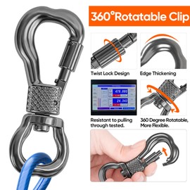 Tresbro 70FT Reflective Tie Out Cable for Dogs Up to 250 Pounds, Steel Wire Lead Leash Cable with Stainless Rotatable Clip, Lightweight and Enduring, Dog Lead Chains for Outside,Yard,Camping, Blue