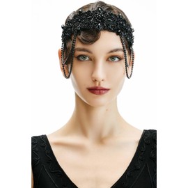 BABEYOND Flapper Headpiece for Women - Flapper Headband 1920s Gatsby Headpiece Vintage Accessories for Women