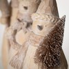 Sullivans Natural Rustic Snowman Figurine Set of 3, Christmas Snowmen