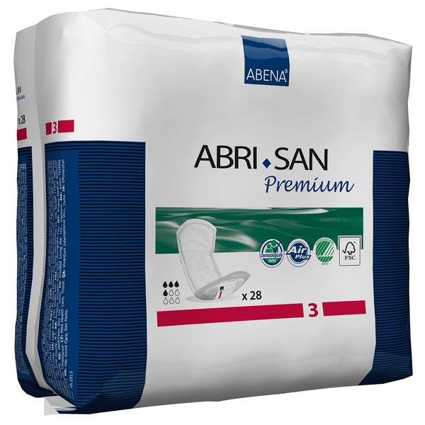 ABENA - ABRI SAN Premium, Air Plus, Einlagen, Nr. 3, 11x33cm