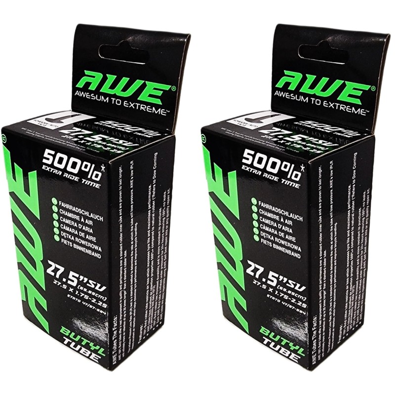 2 X AWE Butyl Rubber 27.5 Inch Inner Tube 500%*