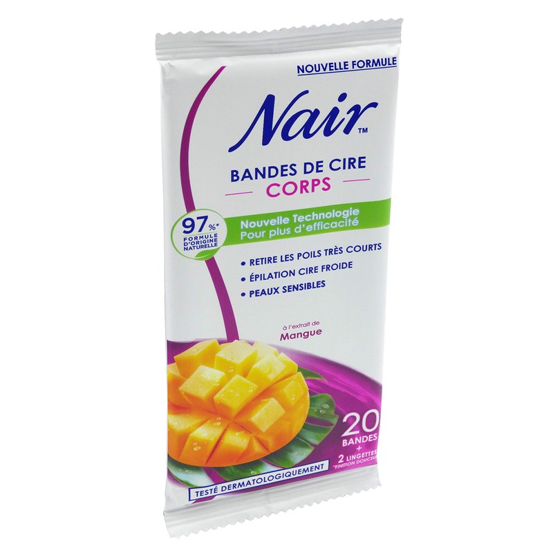 Nair - 20 Strips Cold Wax Mango - Leg Removal