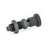 Ganter Normelemente GN 817-10-12-CK 817-10-12-CK-Locking Bolt with Locking Mechanism, Black,
