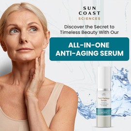 Sun Coast Science Total Package Serum, Vitamin C, Hyaluronic Acid, 1 Ounce (Pack of 1)