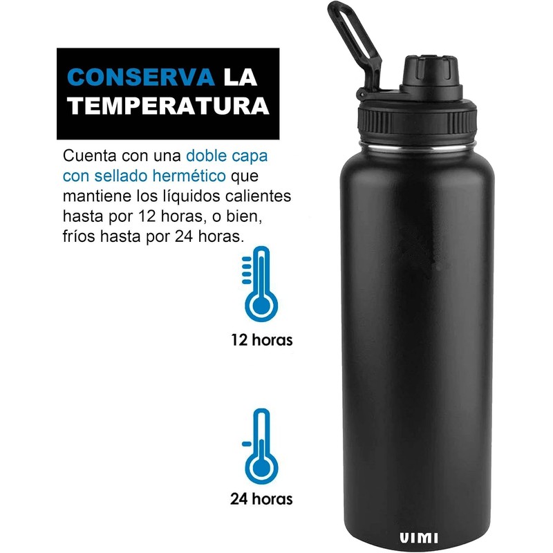 Termo de Acero Inoxidable 1.2 Lt Botella para Agua Fria