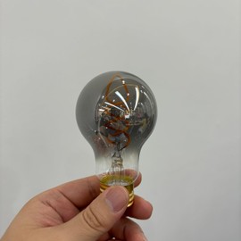 Decoaui A19 E26 Base Vintage Edison LED Light Bulbs, Spiral Filaments, Smoky Grey Tinted Glass, 6W(40 Watt Equiv.), 2200K, Dimmable, 4 Pack