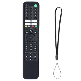 Anti-Slip Remote Case for Sony TV RMF-TX621U RMF-TX520U RMF-TX500T RMF-TX621E RMF-TX520E Remote Controller Shockproof Washable Skin-Friendly Anti-Lost Remote Cover with Loop(Black)