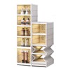 Frlanse 5 Tiers Collapsible Shoes Storage Box No Assembly Shoe