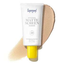 Supergoop! Mineral Mattescreen SPF 40 - Mineral, Oil-Free Broad Spectrum Sunscreen - Smooths Skin’s Appearance, Minimizes Pores & Controls Shine - Wat
