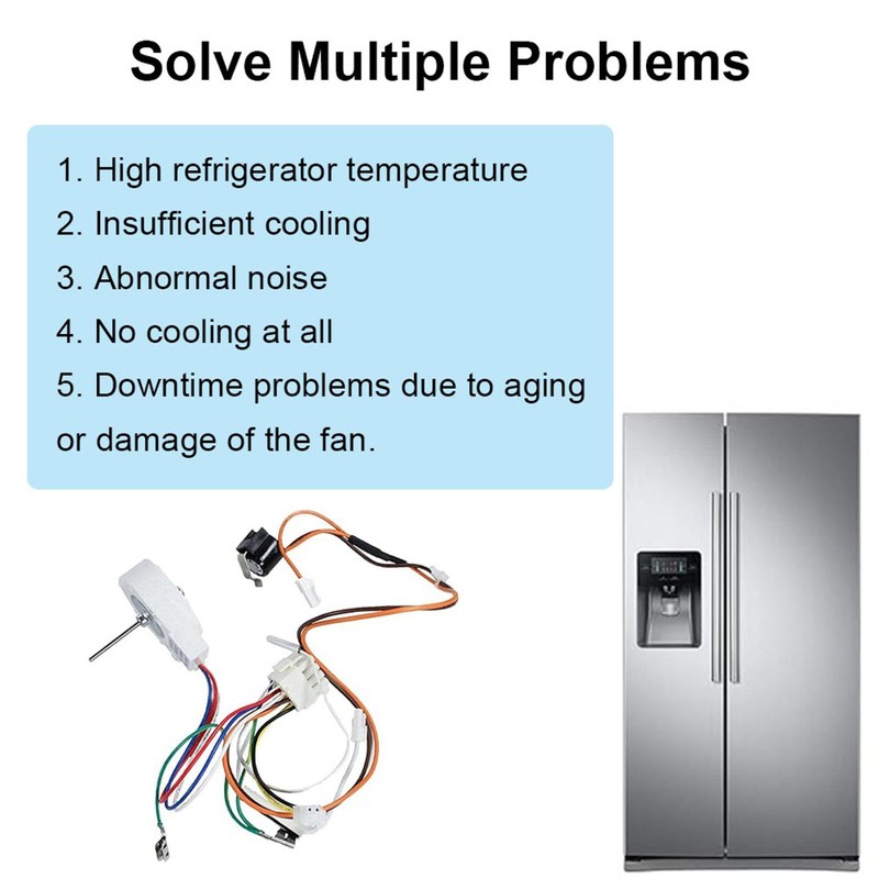 SEIWEI W11224591 DC 12V Refrigerator Evaporator Fan Motor Compatible with