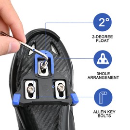 LICQIC Cycling Cleats, Peloton Cleats Compatible with Shimano SPD-SL (SH10/ SH11/SH12) & SPD SH51, Indoor Cycling & Road Bike Bicycle Cleat Set