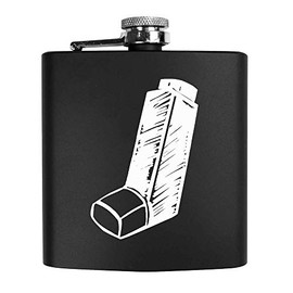 6oz (170ml) 'Medical Inhaler' Pocket Hip Flask (HP00006028)