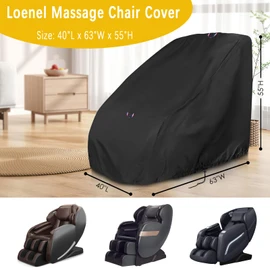 Loenel Massage Chair Cover, Waterproof Full Body Massage Chairs Protector Zero Gravity Chair Cover Scratchproof Dustproof Covers for Large Massage Chairs, 63" D x 40" W x 55" H