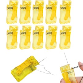 10PCS Automatic Needle Threader,Simple Needle Threader,Self-Thread Guide,Plastic Sewing Accessories, DIY Stitch Insertion Tool,for Hand Stitching and Sewing Machine Needle Fast Lead