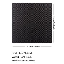 Kalolary Carbon Fiber Board Plate, 3K Real Carbon Fiber Sheets Available in 0.5mm-5mm Plain Weave Twill Weave Carbon Fiber Sheets 100% Glossy Surface Carbon Fiber Sheet (Plain Weave, 240 * 240 * 4mm)