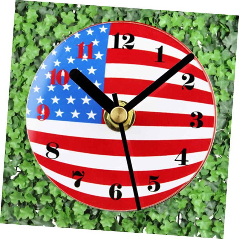 COLLBATH Magnetic Suction Clock American Flag Home Decor Fridge Magnets