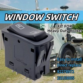 Heavy Duty Rocker Window Switch Compatible with Mack Heavy Duty CH/CX/CV Trucks, Replacement for 82278971, 25153005, 3452263