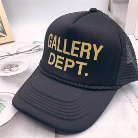 GALLERY DEPT Peaked Cap Baseball Cap Adjustable Unisex Hats Truck Cap Sun Shade Summer Breathable Mesh Street Hats Truck Cap - Color: black