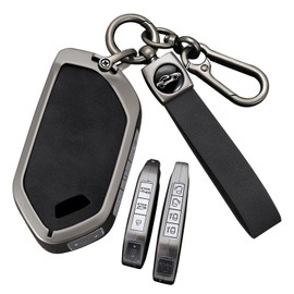 ontto Key Fob Cover Fit for Kia Telluride 2025 2024 2023 Smart Remote Car Key Holder for K4 K5 GT-Line Sorento EV6 EV9 Carnival 2023-up,Stylish Key Protector with Keychain,Black
