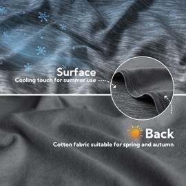 MR&HM Cooling Blanket Throw, Breathable Summer Blanket for Hot Sleepers, Cold Blankets Absorbs Body Heat to Keep Cool on Warm Nights, Double Side for All-Season (Dark Gray, 50"×60")