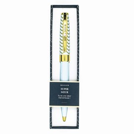 Draeger Paris Super SŒur Ballpoint Pen Pastel Blue and Gold Gift Boxed