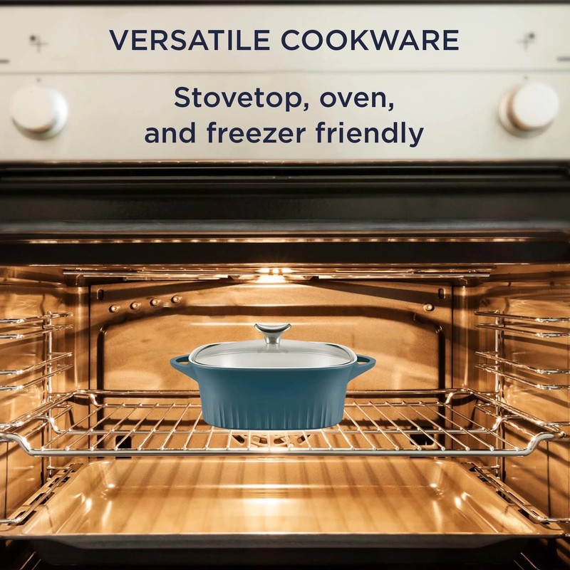 CorningWare QuickHeat 3.2-QT Cast Aluminum Roaster With Lid & Non-Stick