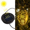 Iron Hollow Water Drop Lamp Solar LED Lantern Garland Garden