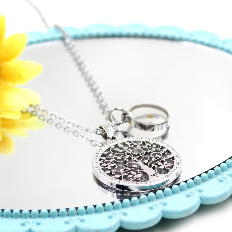 Mayfaith Delicate Hollow Out Tree of Life Jewelry - Round