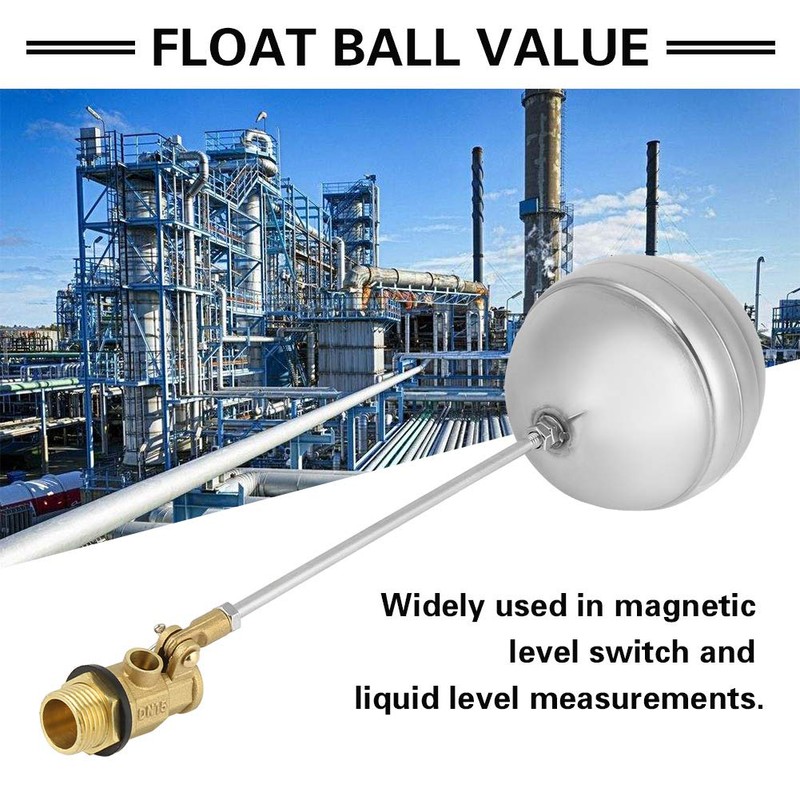 Jeanoko DN15 G1/2 Stainless Steel Floating Ball Float Valves Brass