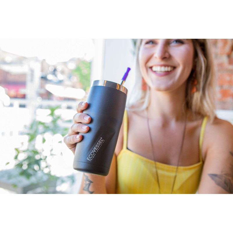 EcoVessel Metro-16oz/473ml Triple Insulated Stainless Steel Hot or Cold Drinking