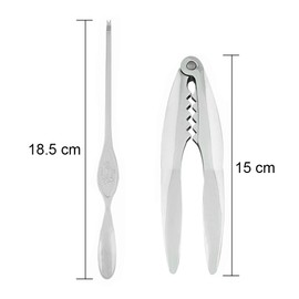 Seafood Cracker, Cozyswan Lobster, Crab and Nut Cracker Tool Set with 2 Stainless Steel Forks