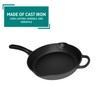 MIRRO 12in Cast Iron Preseasoned Skillet with Helper Handle