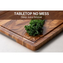 THETCHRY Walnut Cutting Boards for Kitchen, End Grain Wooden Chopping Board with Juice Groove, Charcuterie Butcher Block for Meal Prep & Serving with Gift Box, 16.5" x 11.6" x 0.8"