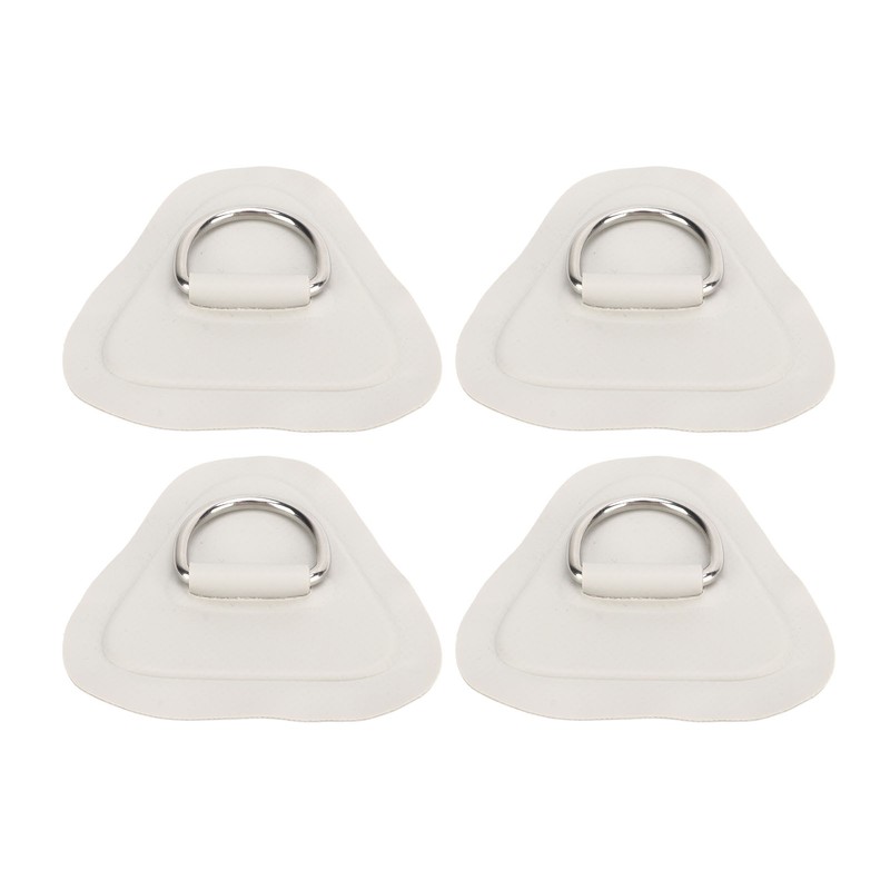 4 Pcs D Ring Patch Stainless Steel D Ring Pad